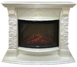 Каминокомплект Real Flame Athena 25 WT + Evrika 25,5 LED белый дуб