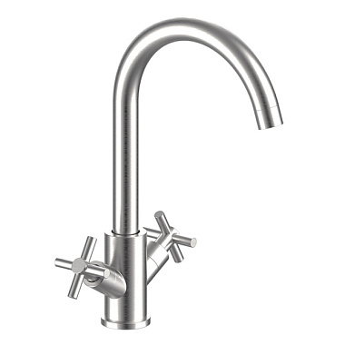 Смеситель Esko Astana для кухни высокий излив нержавеющая сталь AA519R