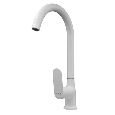 Смеситель Esko Calcutta для кухни R-излив белый CALC519W