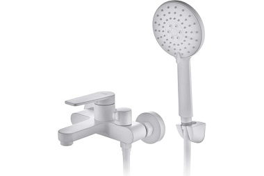 Смеситель D&K Bayern.Fürth для ванны с душем короткий излив белый DA1523208