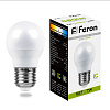 Лампа светодиодная Feron LED 7Вт Е27 белый шар LB-95 