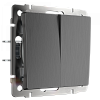 Выключатель Werkel двухклавишный графит рифленый W1120004/WL04-SW-2G
