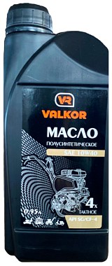 Масло Valkor 10W40 4-х тактное полусинтетическое 0,95 л 