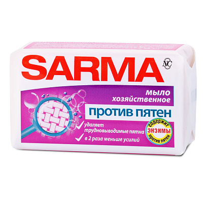 Мыло хозяйственное Сарма против пятен 140 г 10550
