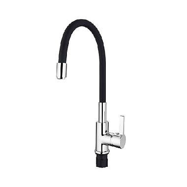 Смеситель Ledeme для кухни силиконовый черный L4898-2