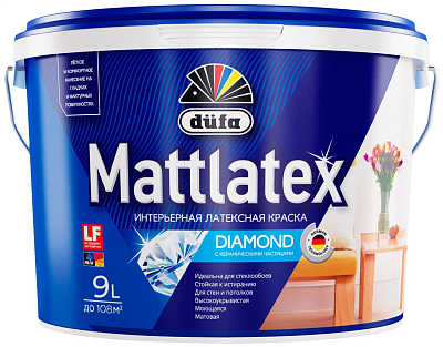 Краска Dufa Mattlatex латексная D100 матовая белая 9 л