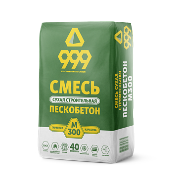 Смесь СМ 999.9 сухая кладочная Пескобетон М-300 40 кг