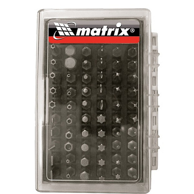 Набор бит Matrix с магнитным держателем CrV 61 шт 11387