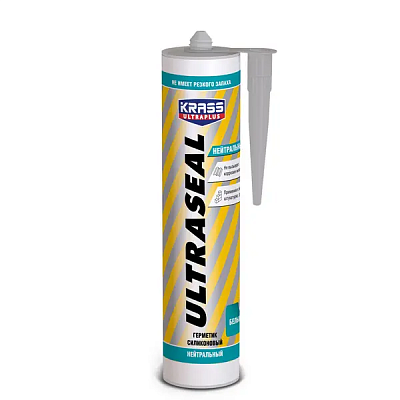 Герметик Krass Ultraseal силиконовый нейтральный белый 260 мл 8311187