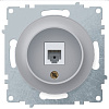 Розетка Onekey Florence телефонная 1*RJ11 серая 1Е20601302***