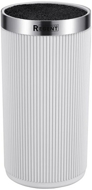 Подставка для ножей Regent Inox Block универ пластик/п/п волокно белый 22*11 см 93-KN-WB-25W