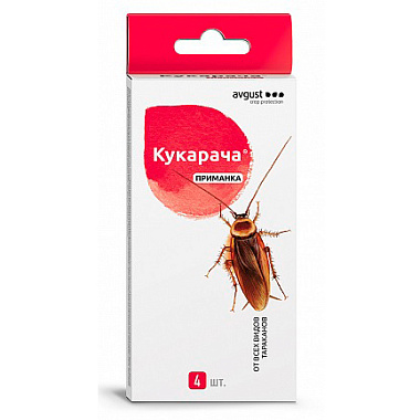 Ловушка-кукарача Avgust от тараканов 4 шт 171378