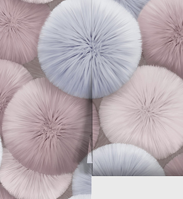 Обои WallSecret Comfort Pompon горячего тиснения на флизелиновой основе 1,06*10,05 м 8992-16