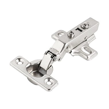 Петля мини StahlBuro D26 Clip-on мебельная полунакладная с доводчиком хром 2 шт 15580