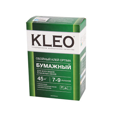 Клей Kleo Optima Line Premium обойный для любых бумажных обоев 7-9 рулонов 160 гр