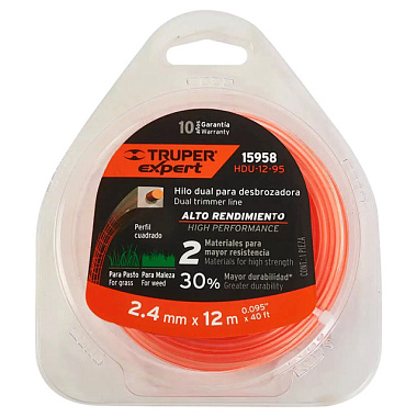 Леска для триммера Truper Expert 39.3 FT 3/32" HDU-12-95 2,4 мм*12 м 15958